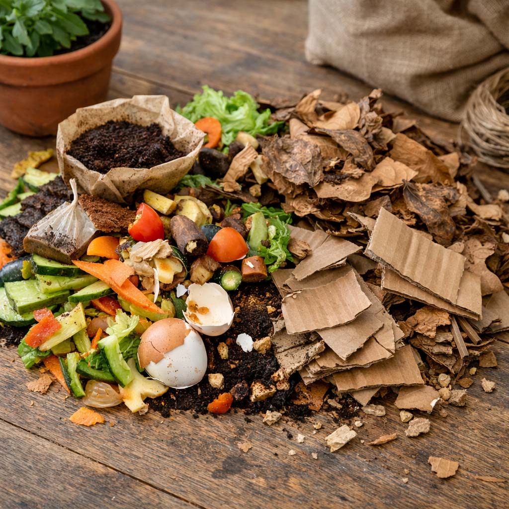 composter sans composteur - déchets verts et bruns