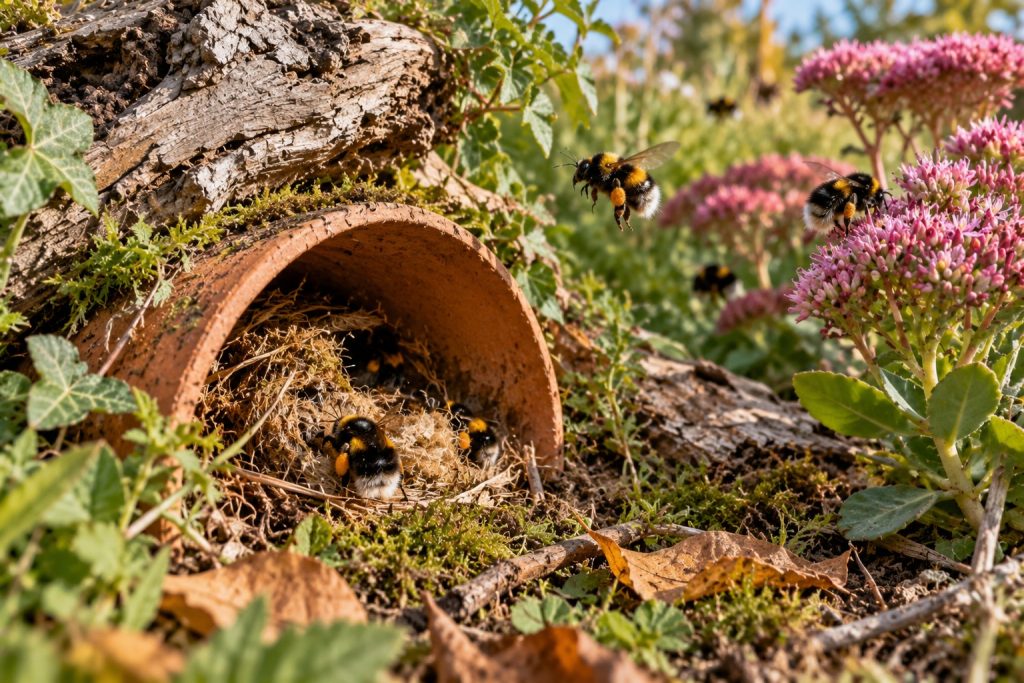 bourdons - plantes mellifères d'automne pour la survie de la reine