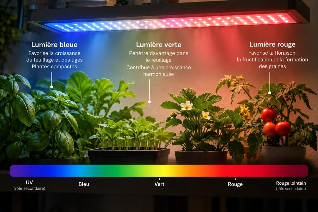 spectre lumineux d'une lampe horticole pour les plantes
