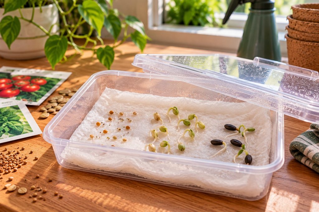 test de germination des graines sur sopalin